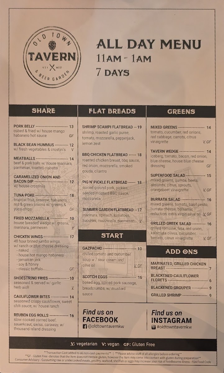 Old Town Tavern & Beer Garden Photo Menu 6