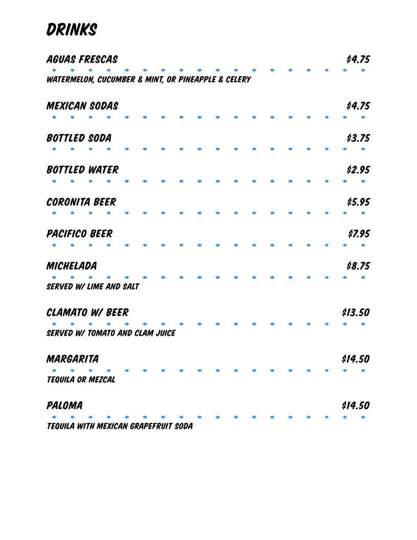 Los Mariscos Photo Menu 1