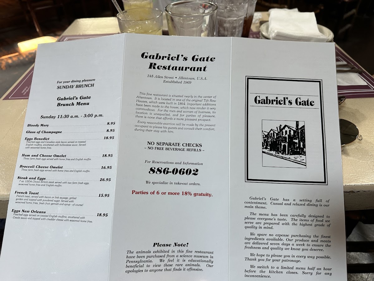Gabriel's Gate Photo Menu 5