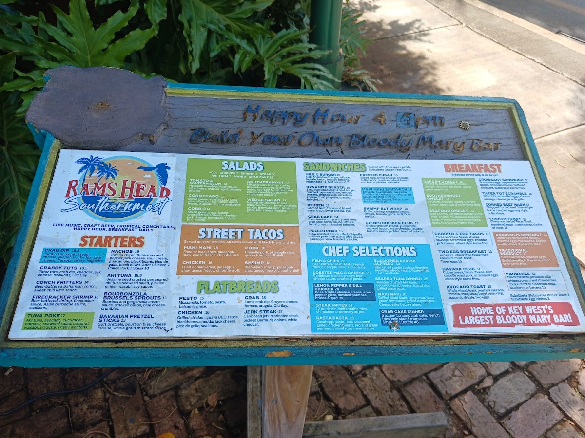 Rams Head Southernmost Photo Menu 10