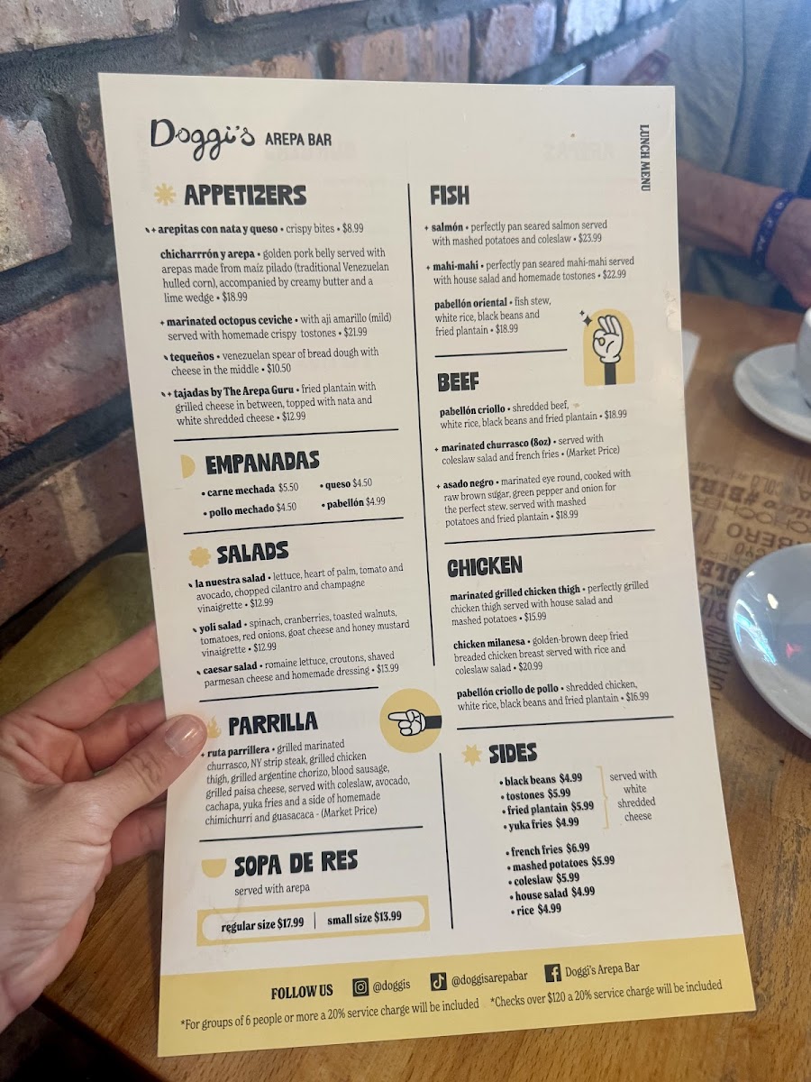 Doggi's Arepa Bar Photo Menu 1