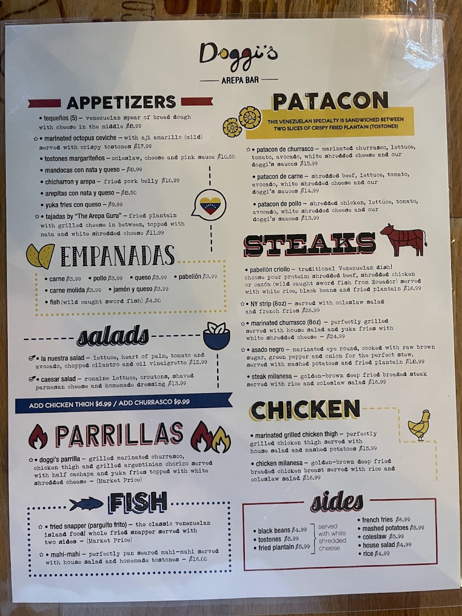 Doggi's Arepa Bar Photo Menu 5