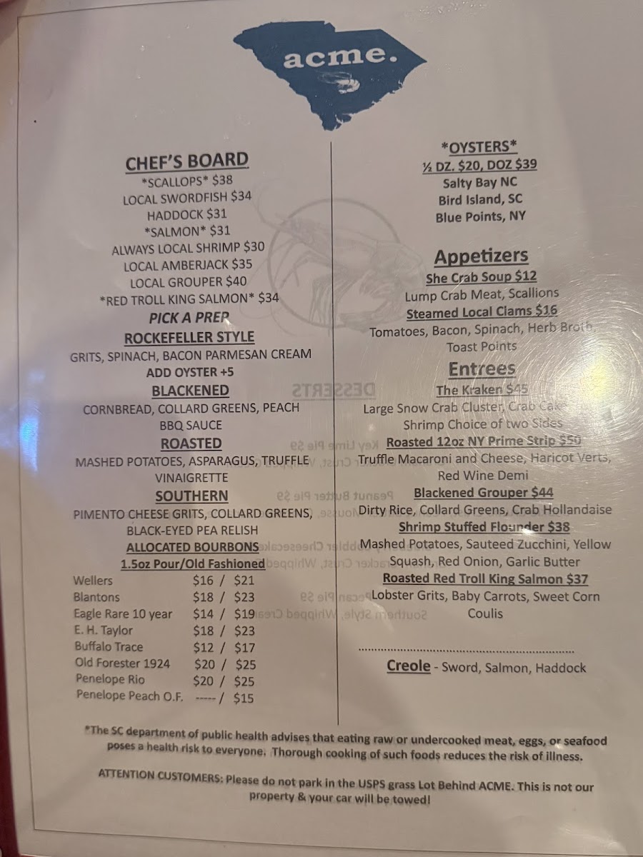 Acme Lowcountry Kitchen Photo Menu 5