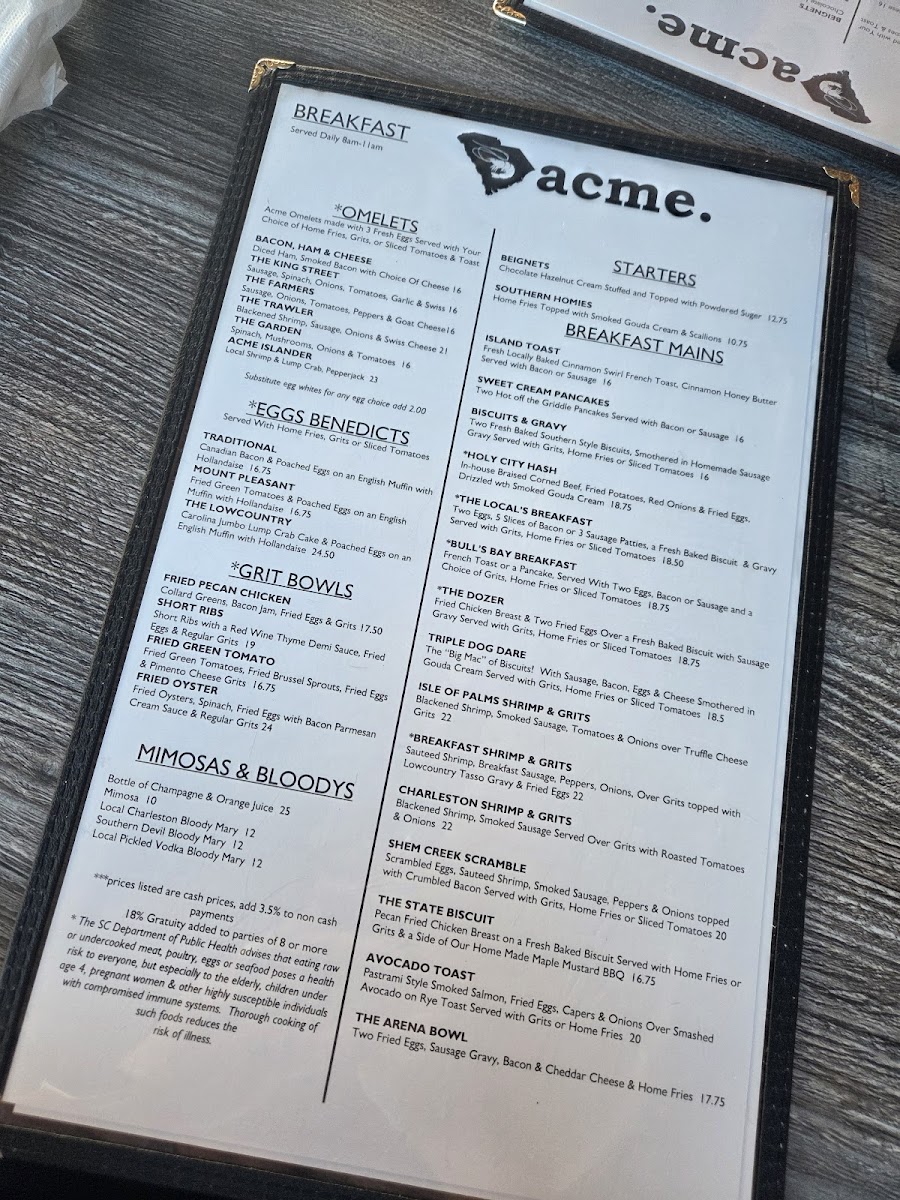 Acme Lowcountry Kitchen Photo Menu 8