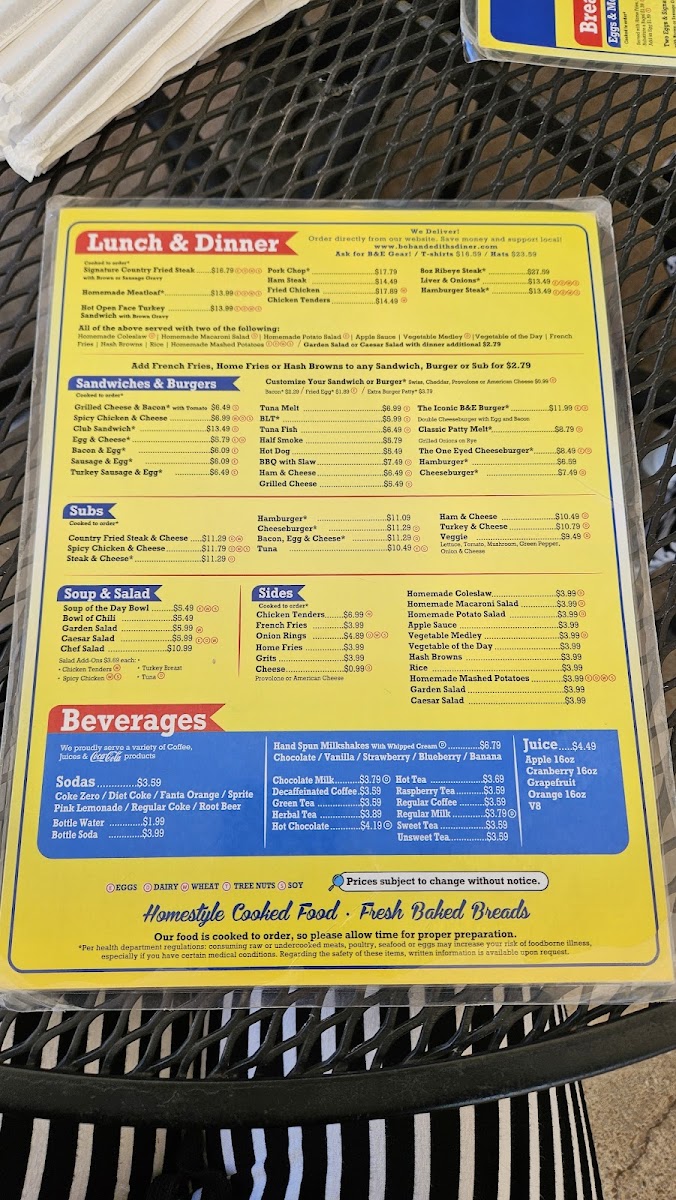 Bob & Edith's Diner Photo Menu 10