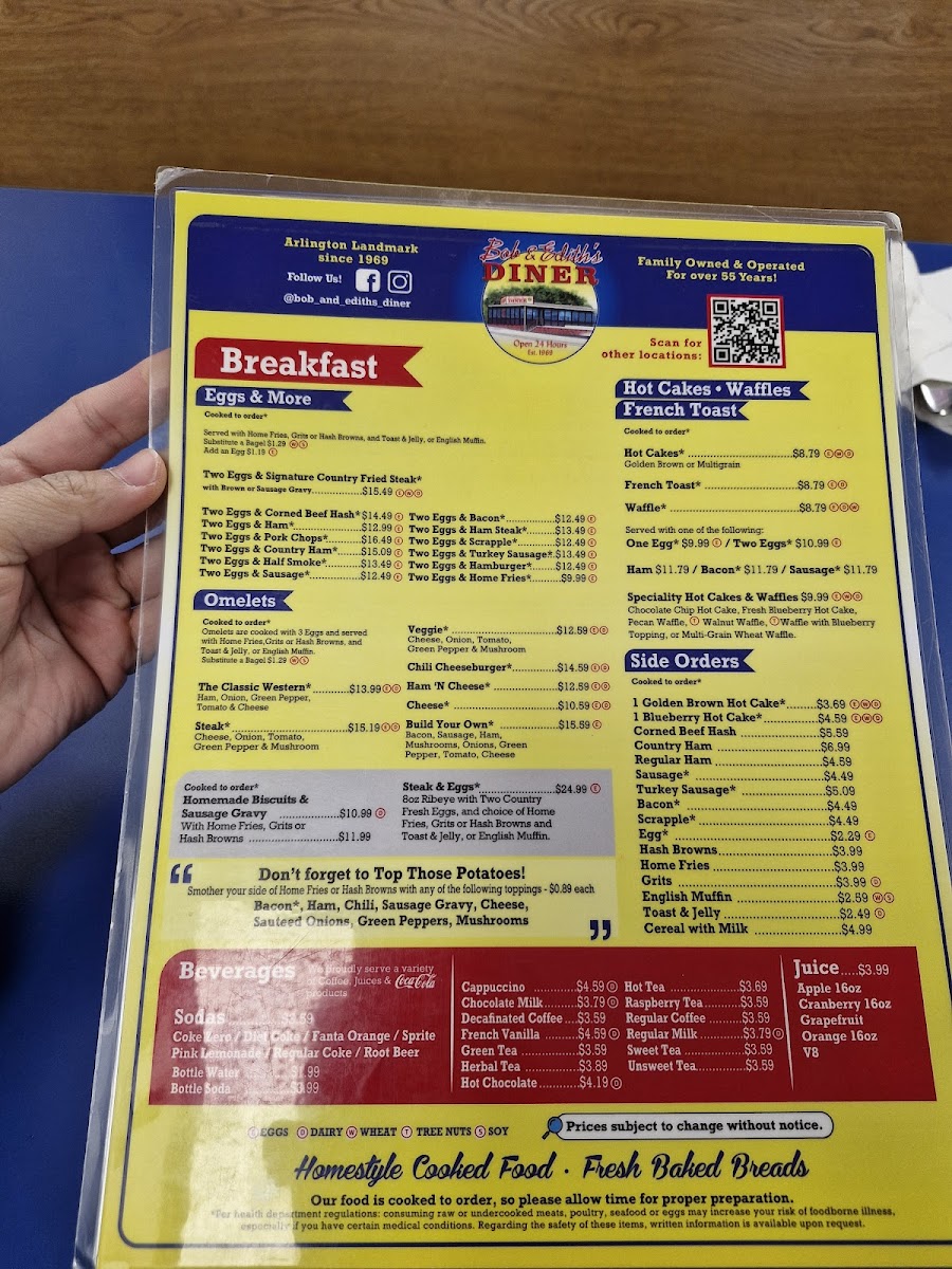 Bob & Edith's Diner Photo Menu 7