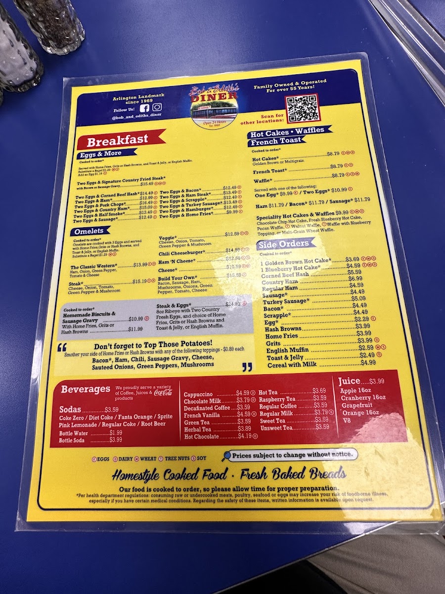 Bob & Edith's Diner Photo Menu 8