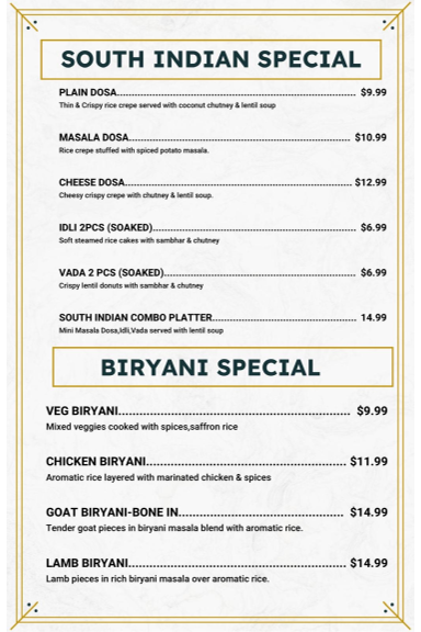 Cafe 23 – Indian Street Food Photo Menu 3
