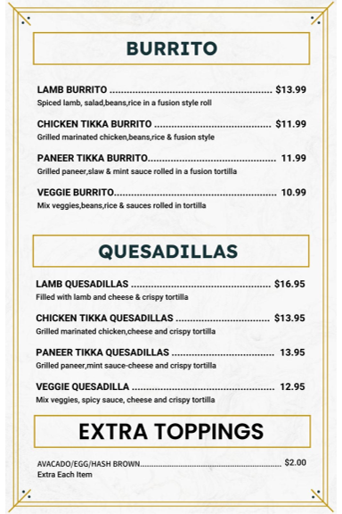 Cafe 23 – Indian Street Food Photo Menu 6