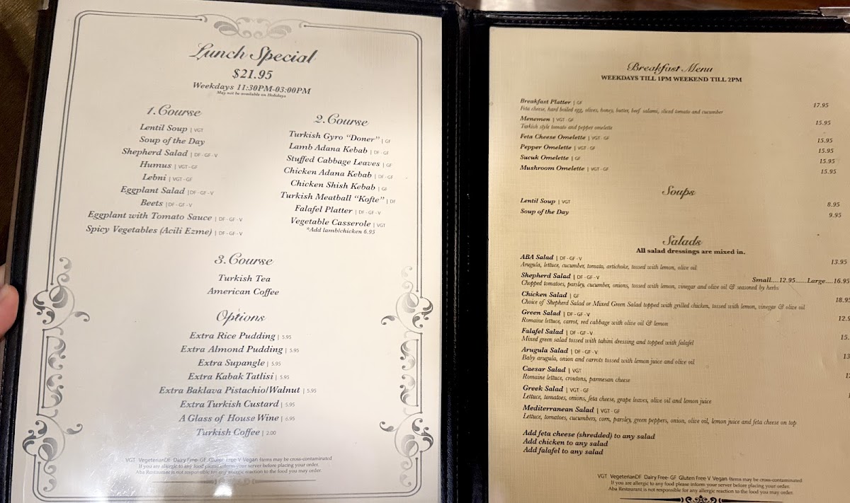 ABA Turkish Restaurant Photo Menu 7