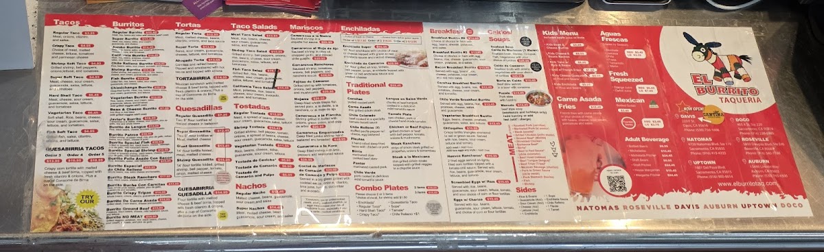 Taqueria El Burrito Photo Menu 1