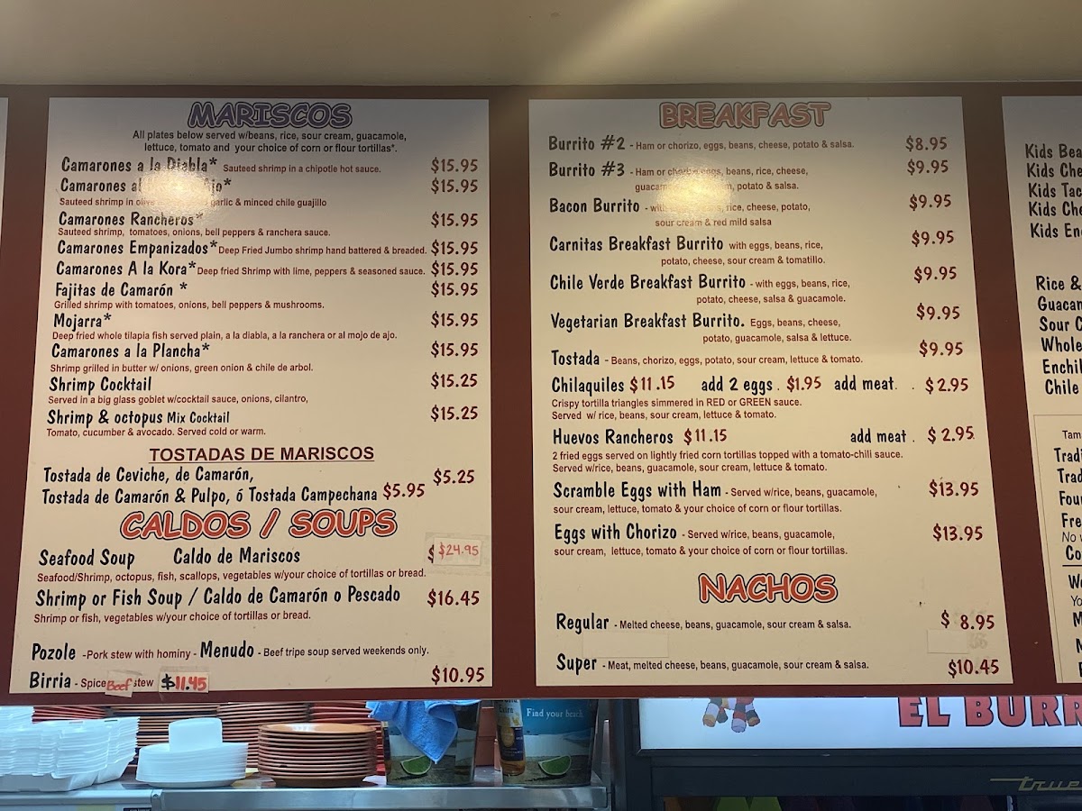 Taqueria El Burrito Photo Menu 6