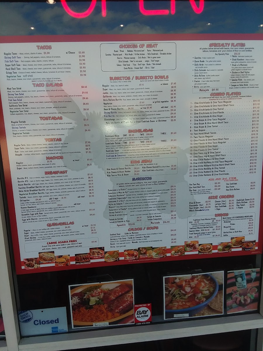 Taqueria El Burrito Photo Menu 9