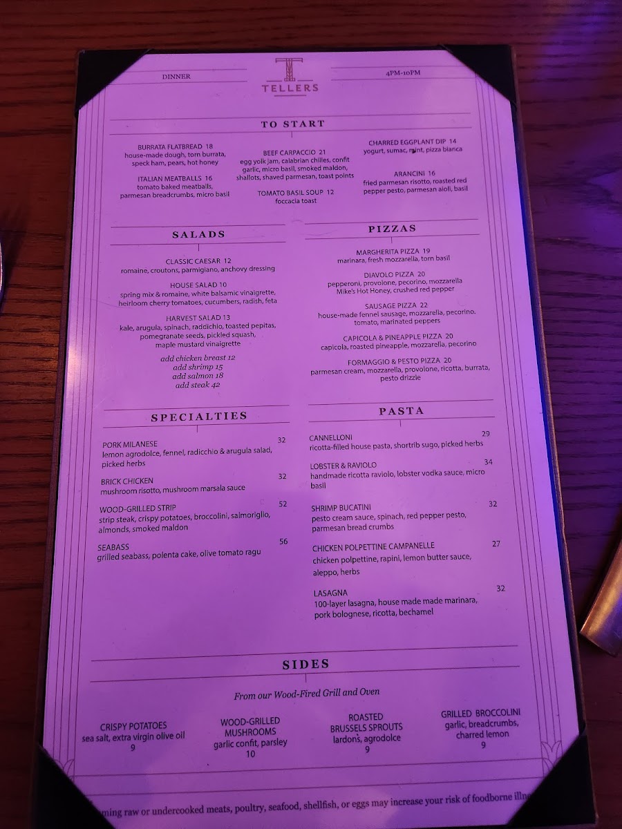 Tellers Photo Menu 6