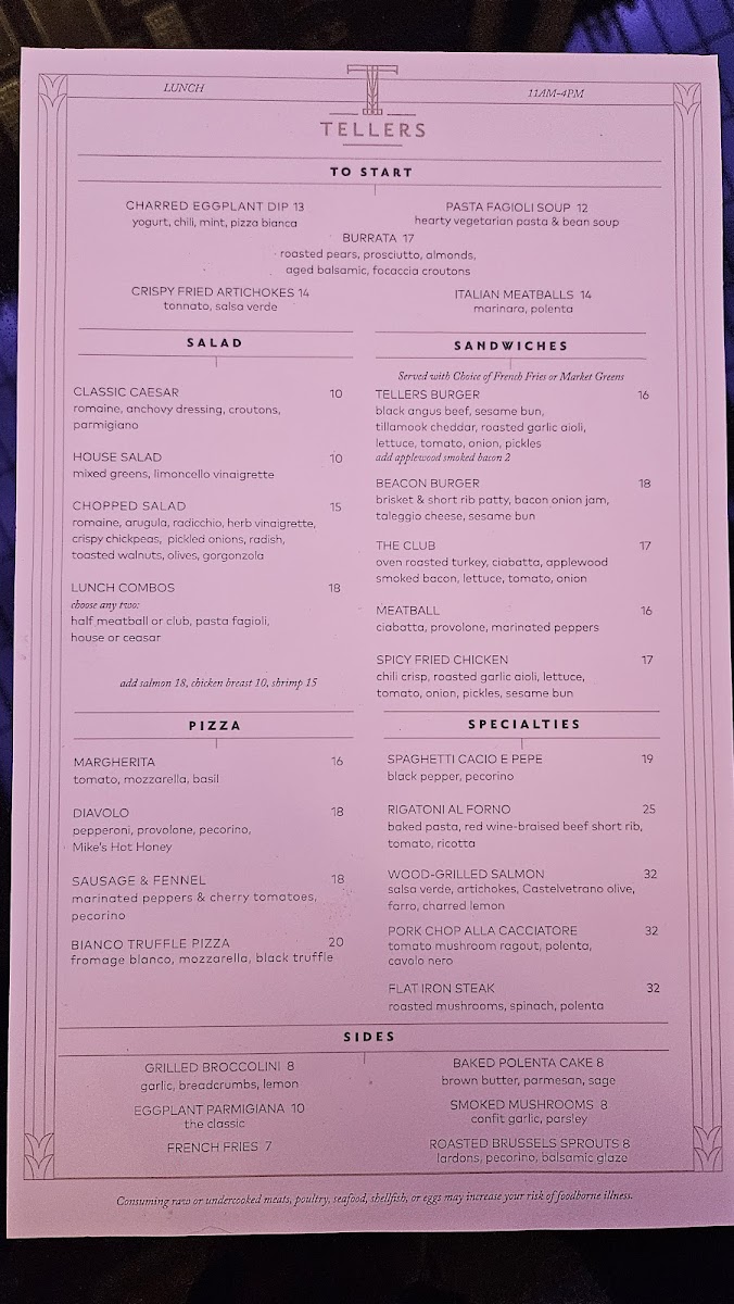 Tellers Photo Menu 7