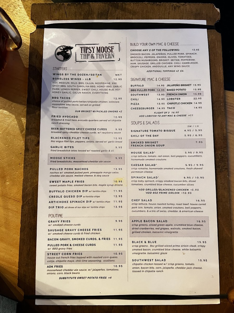 Tipsy Moose Tap & Tavern Photo Menu 10