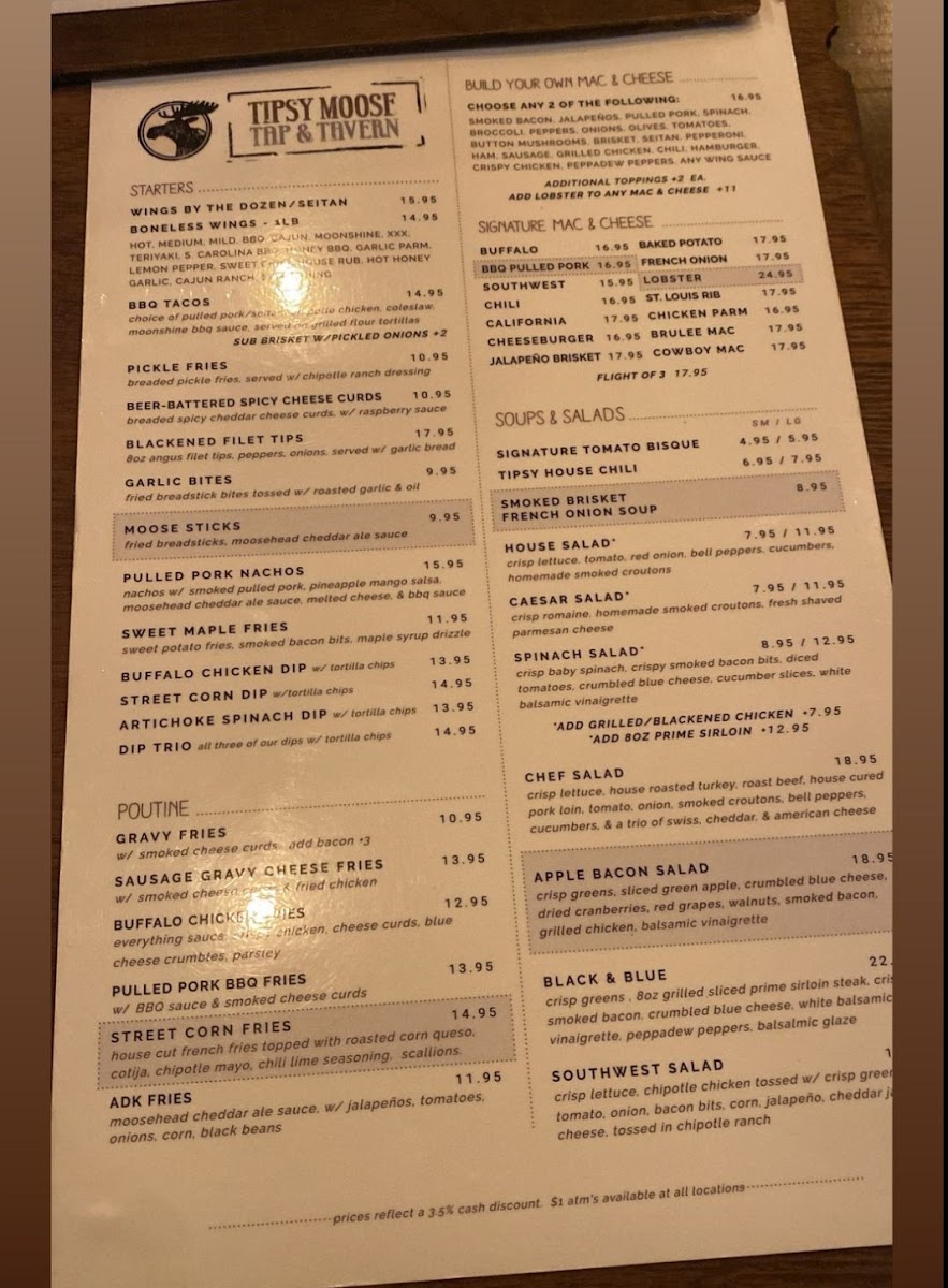 Tipsy Moose Tap & Tavern Photo Menu 6