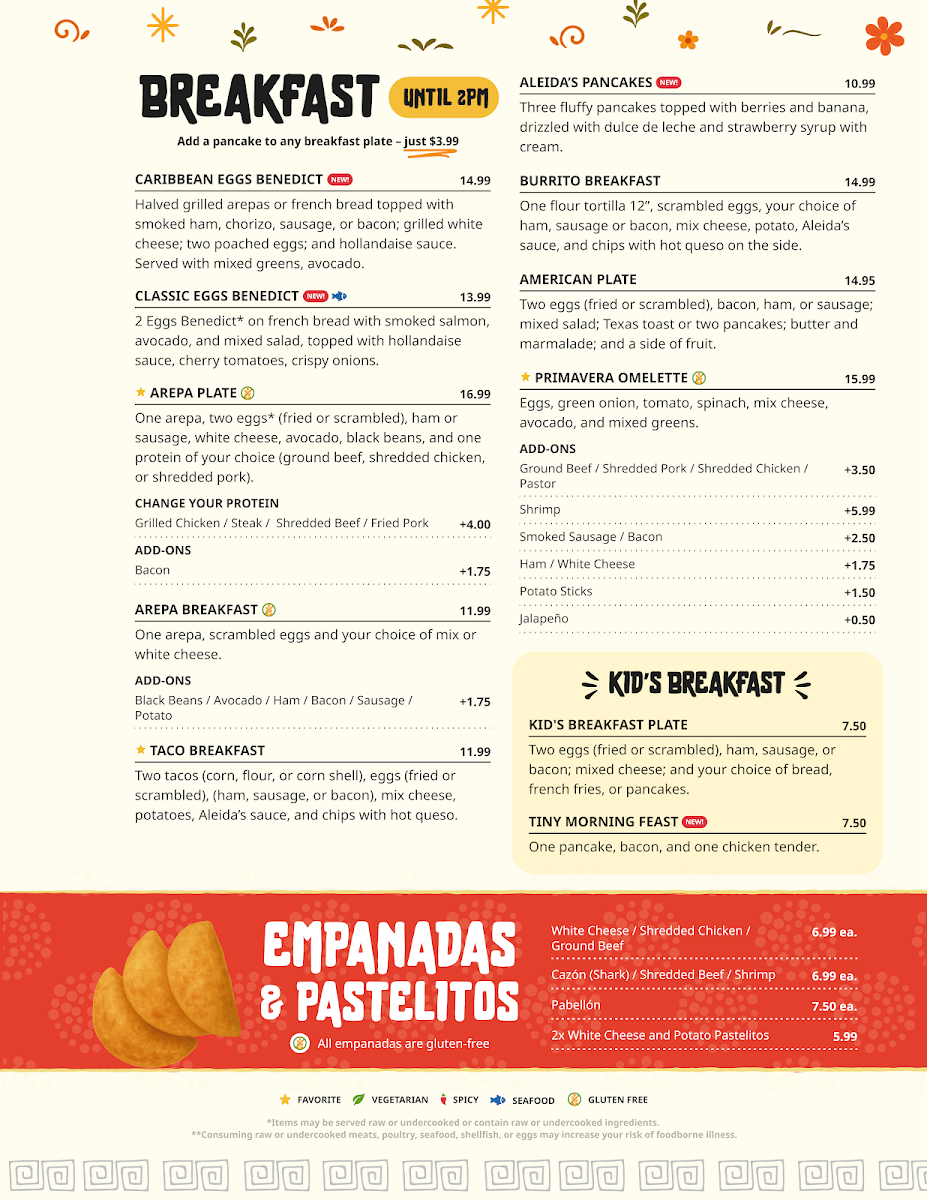 Aleidas Restaurant Photo Menu 2