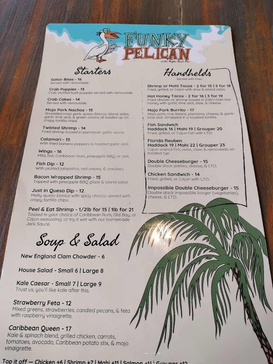 Funky Pelican - Flagler Beach Photo Menu 5