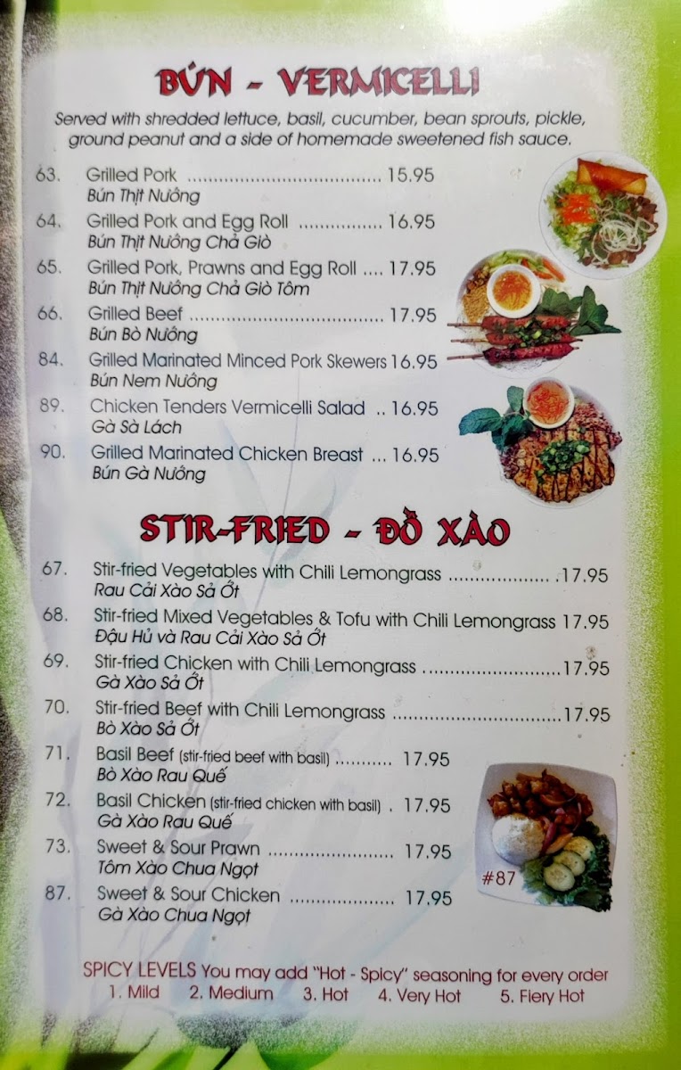 Phở Ever Photo Menu 2