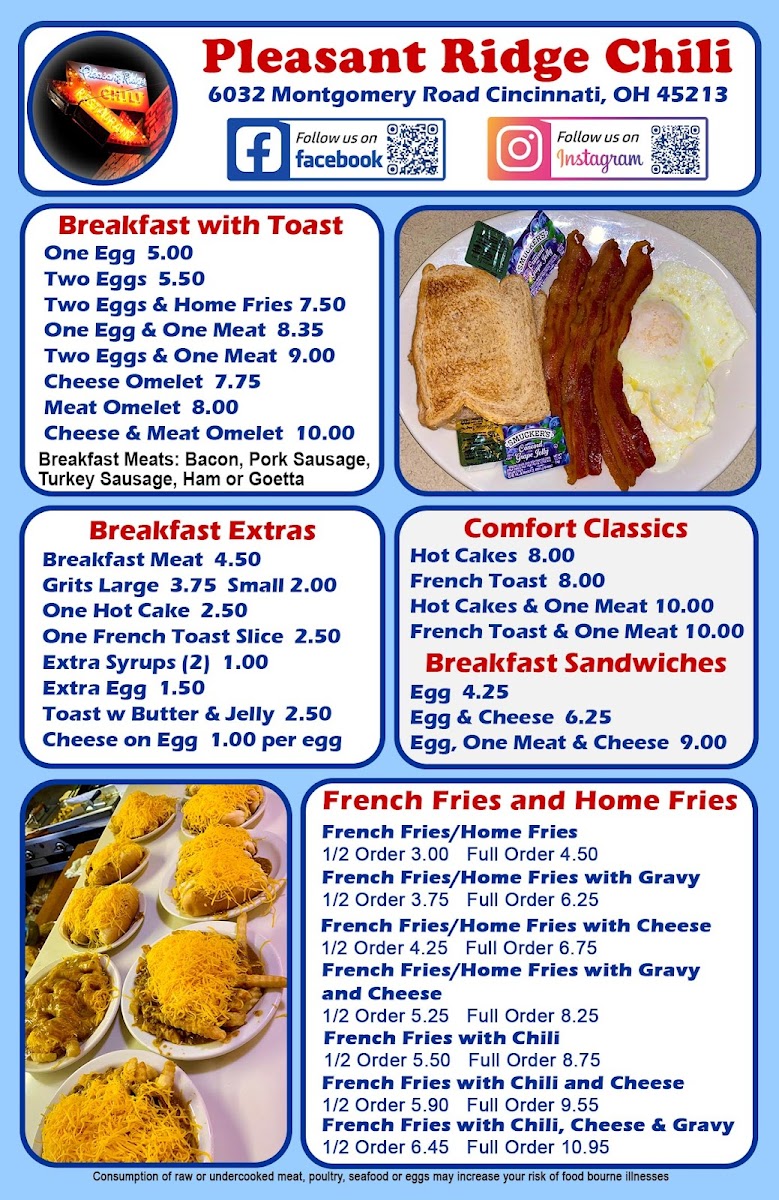 Pleasant Ridge Chili Restaurant Photo Menu 6