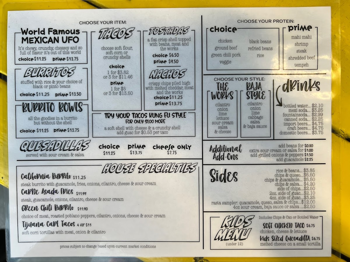 A1A Burrito Works Photo Menu 10