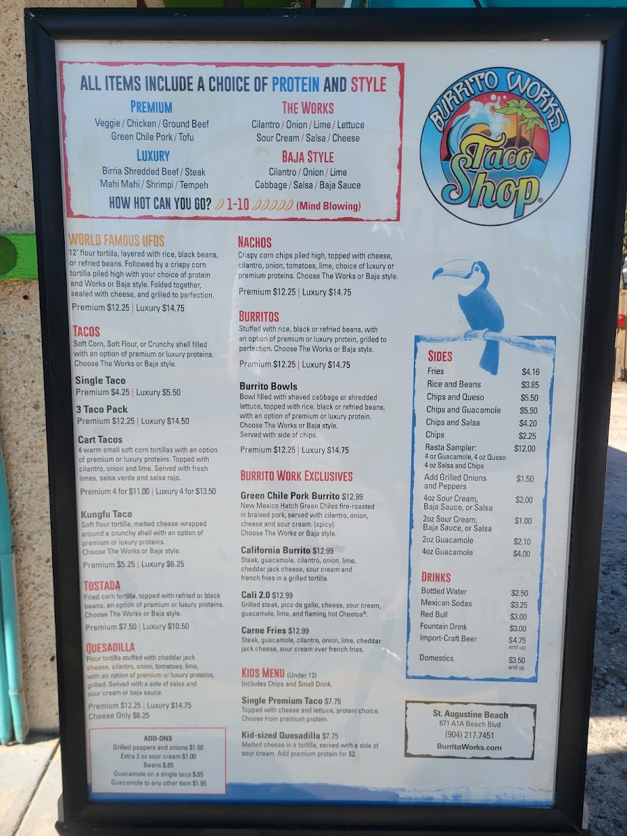 A1A Burrito Works Photo Menu 3