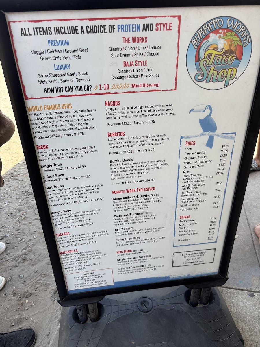A1A Burrito Works Photo Menu 4