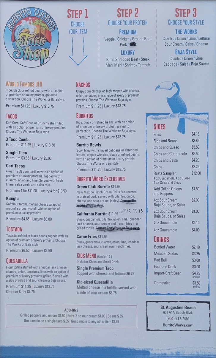 A1A Burrito Works Photo Menu 5