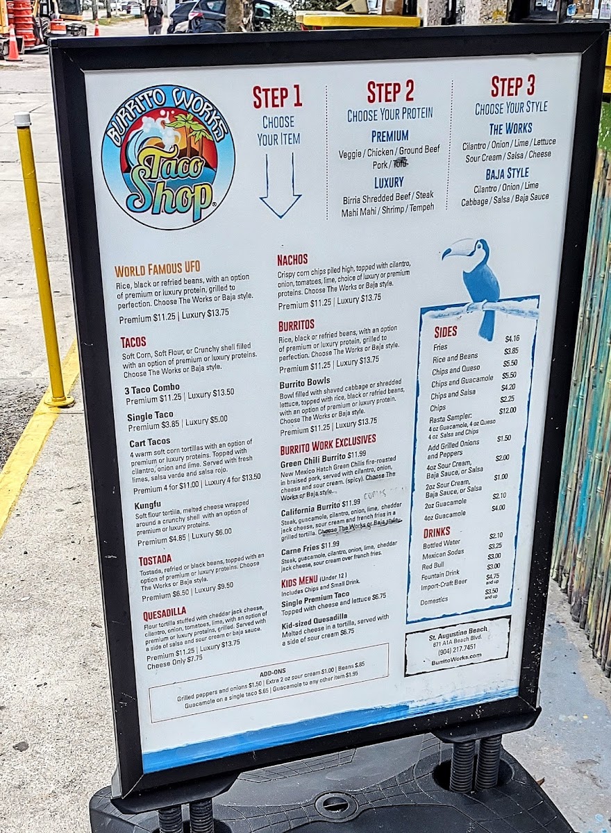 A1A Burrito Works Photo Menu 7