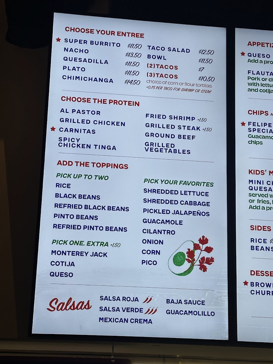 Felipe's Mexican Taqueria Photo Menu 8