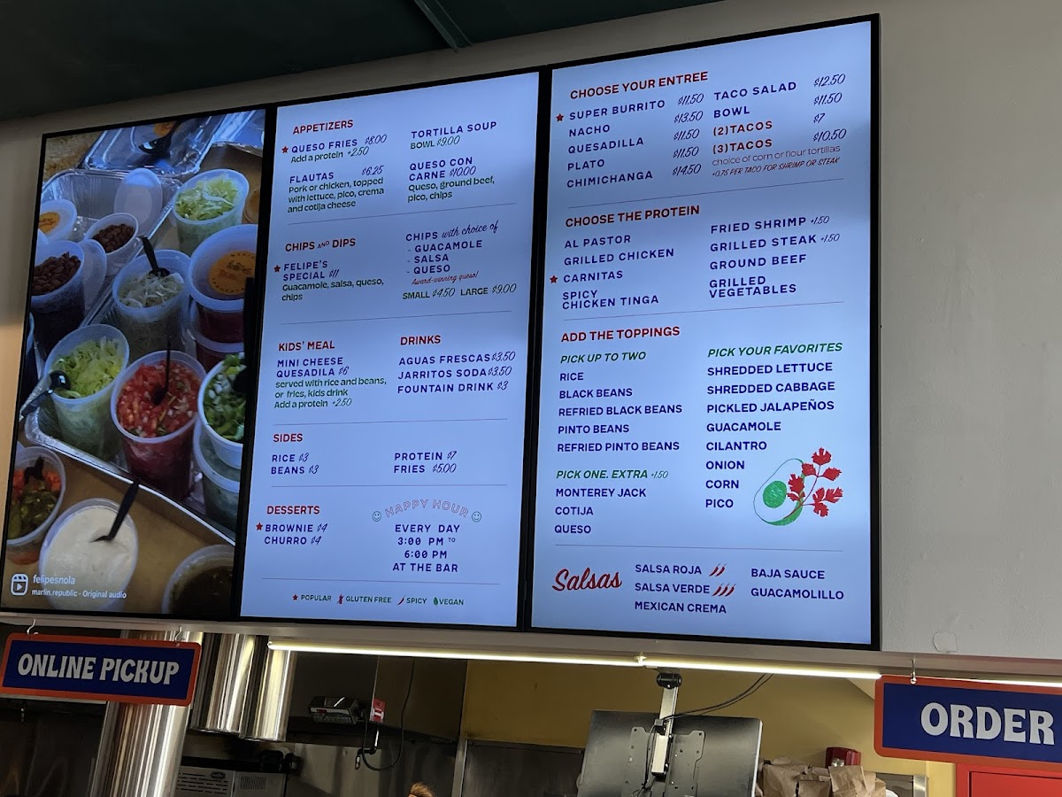Felipe's Mexican Taqueria Photo Menu 9