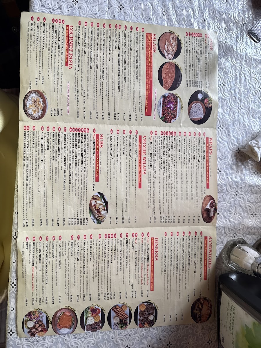 Boston Doner Photo Menu 1