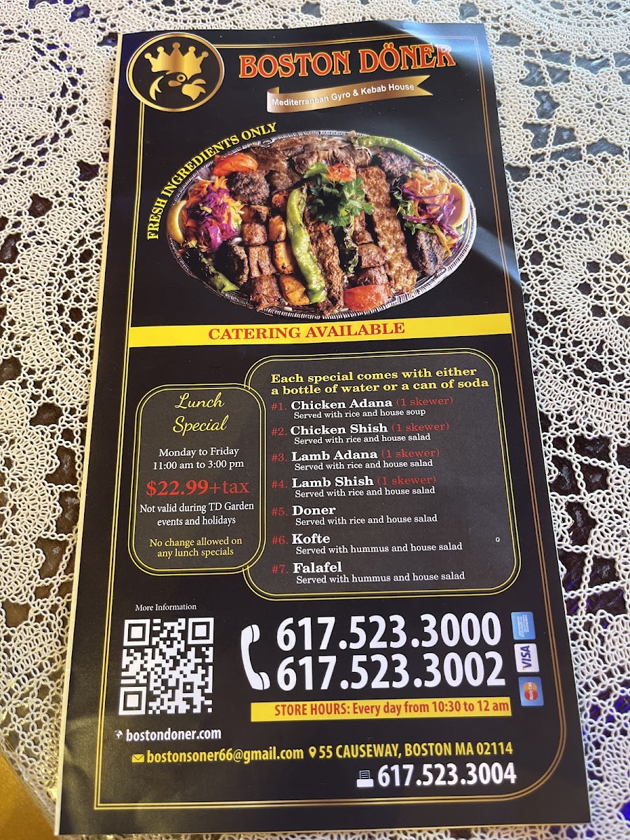 Boston Doner Photo Menu 2