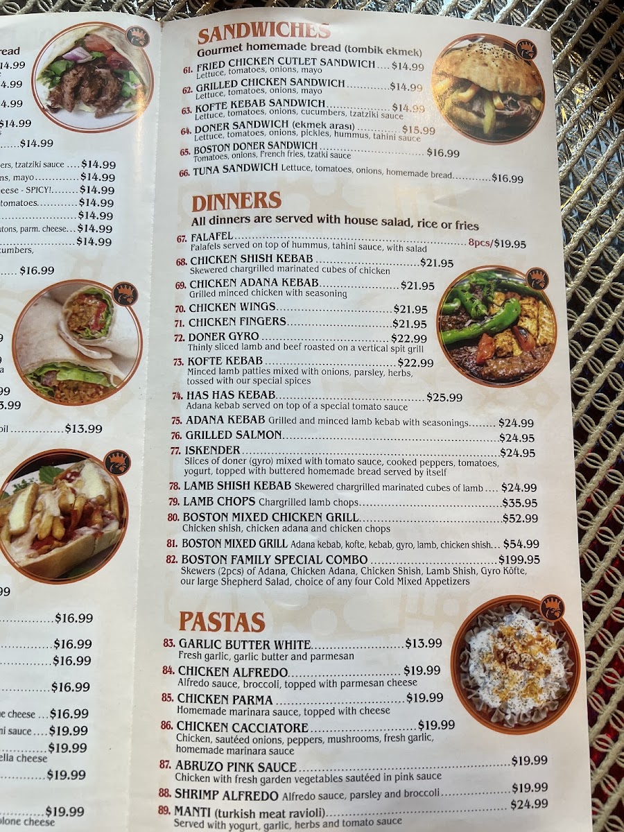 Boston Doner Photo Menu 6