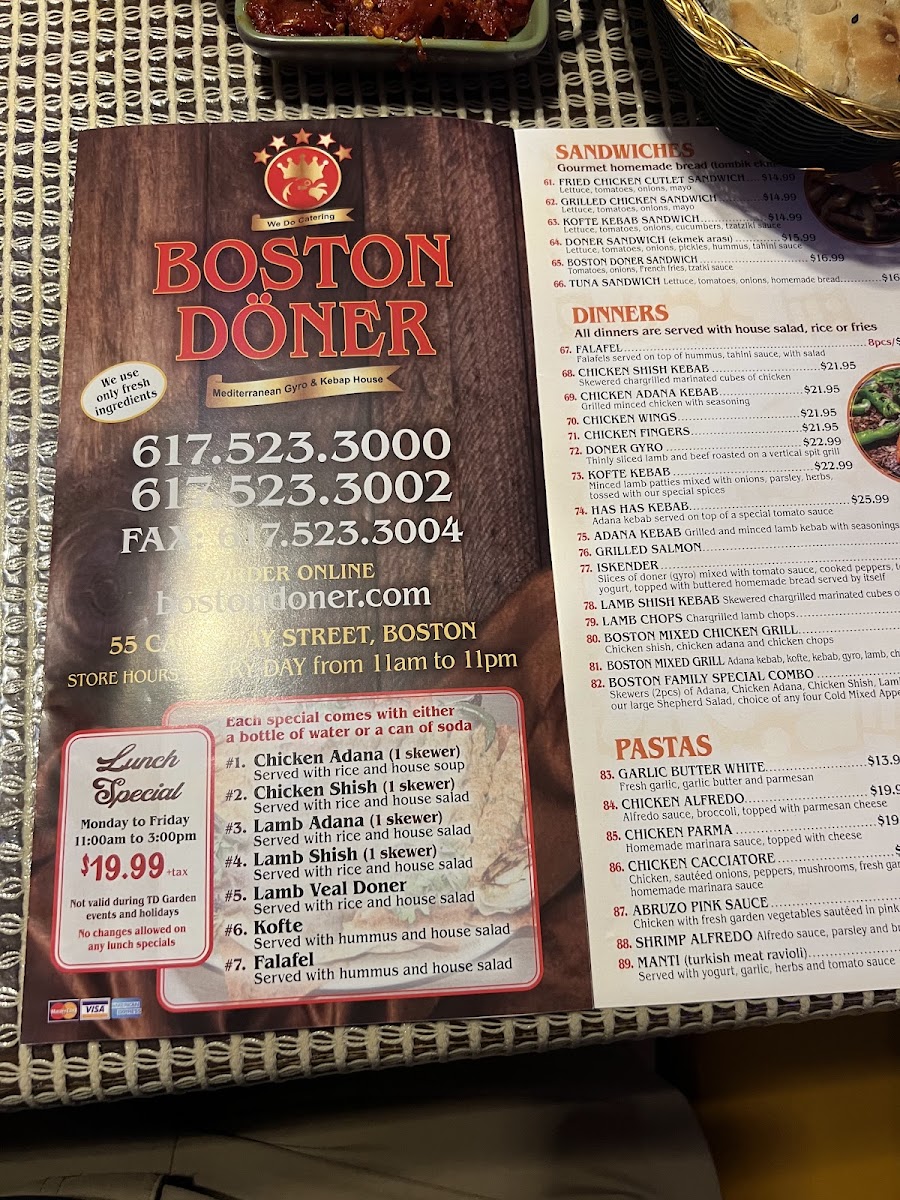 Boston Doner Photo Menu 7