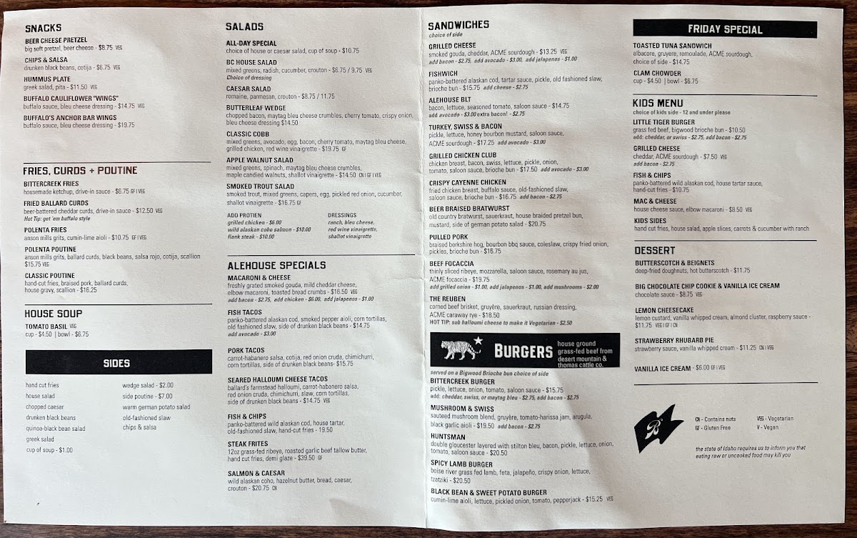Bittercreek Alehouse Photo Menu 1