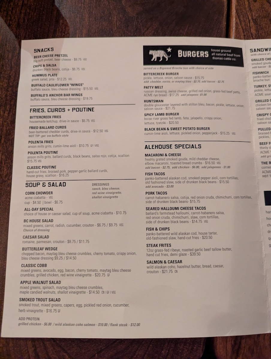 Bittercreek Alehouse Photo Menu 5