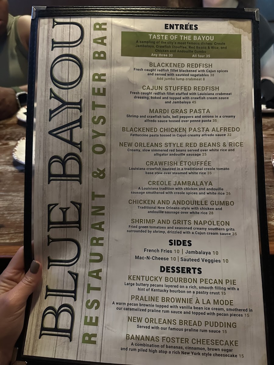 Blue Bayou Restaurant & Oyster Bar Photo Menu 6