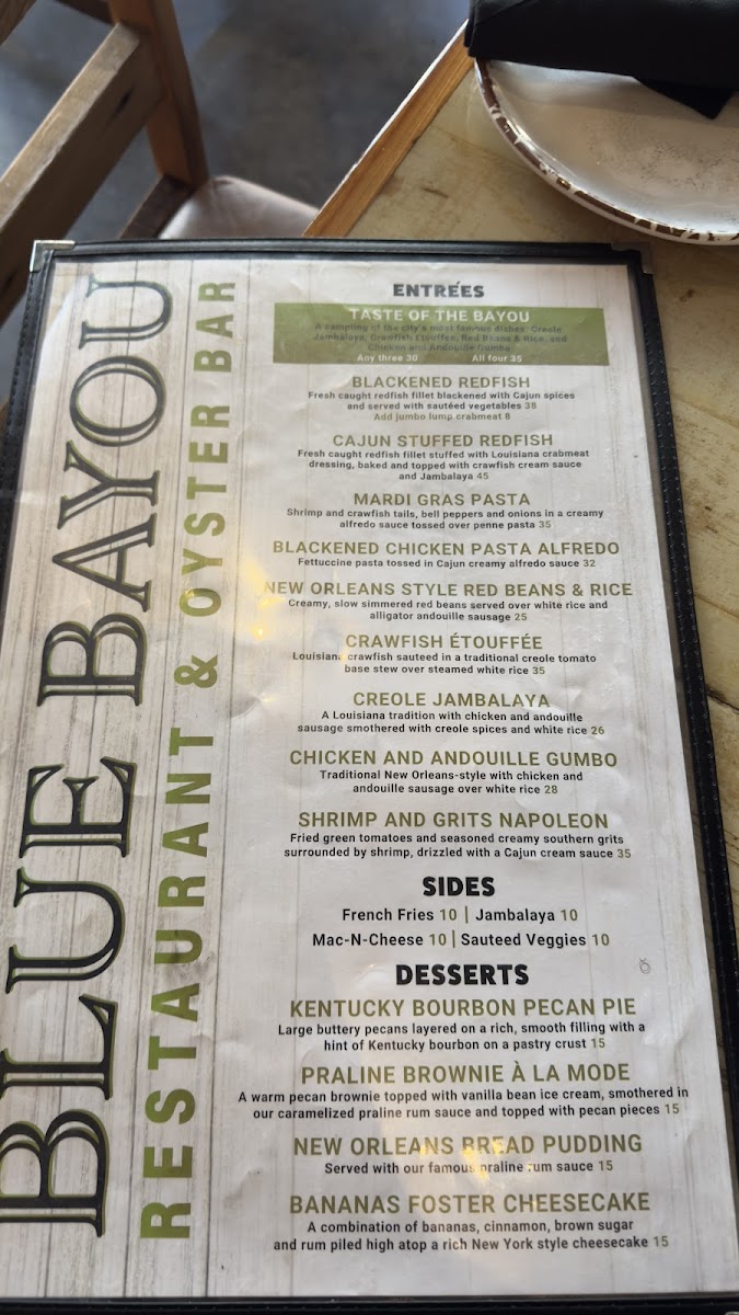 Blue Bayou Restaurant & Oyster Bar Photo Menu 8