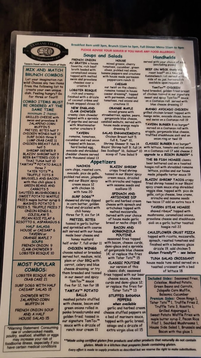 Tamiami Tavern Photo Menu 6