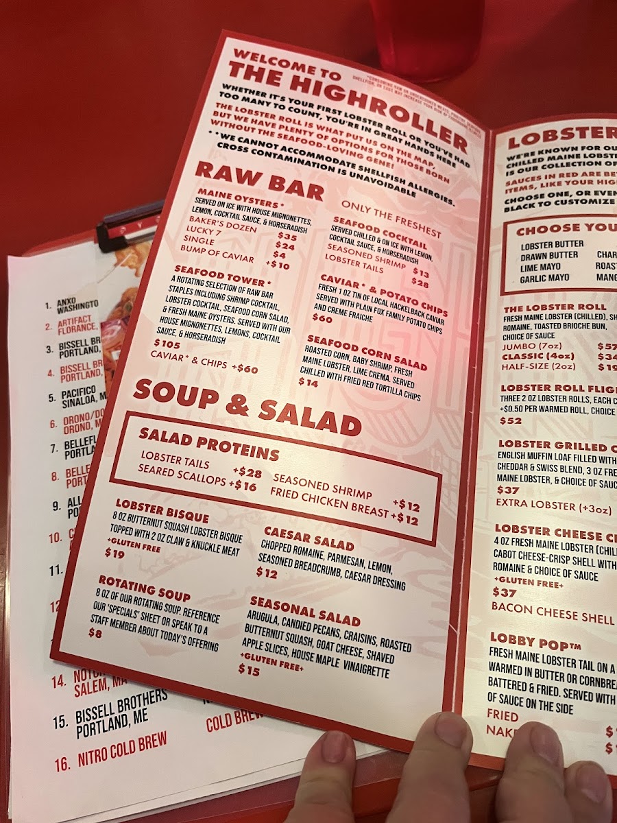 The Highroller Lobster Co. Photo Menu 7
