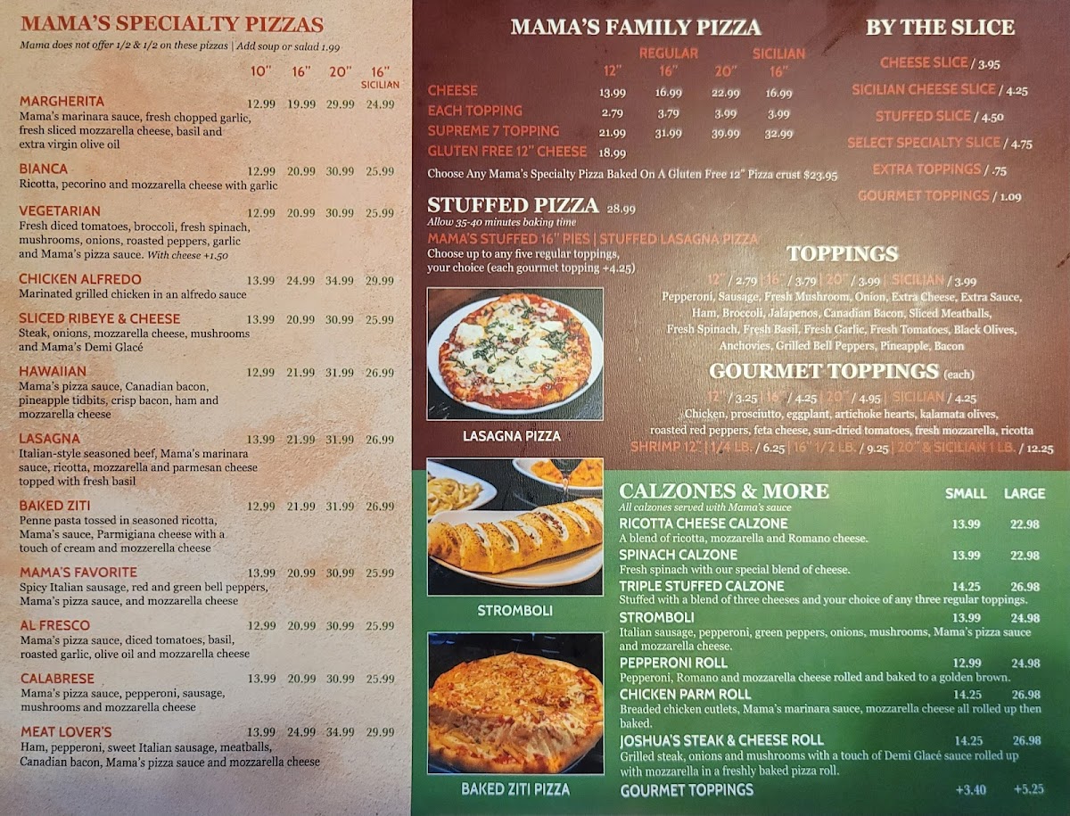 Mama Romanos Photo Menu 1