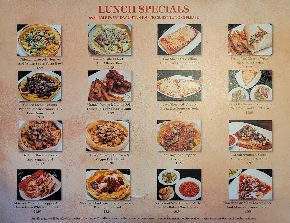 Mama Romanos Photo Menu 2