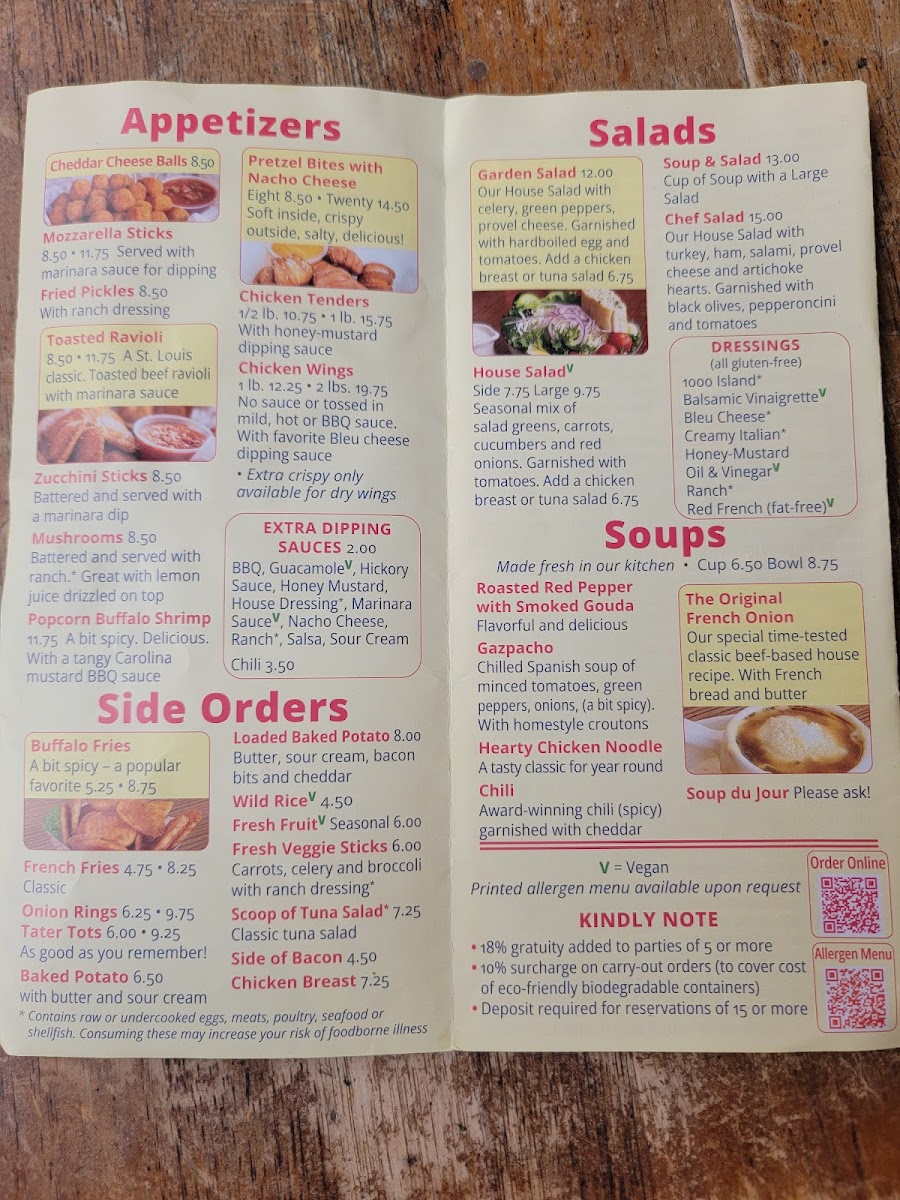 Blueberry Hill Photo Menu 1