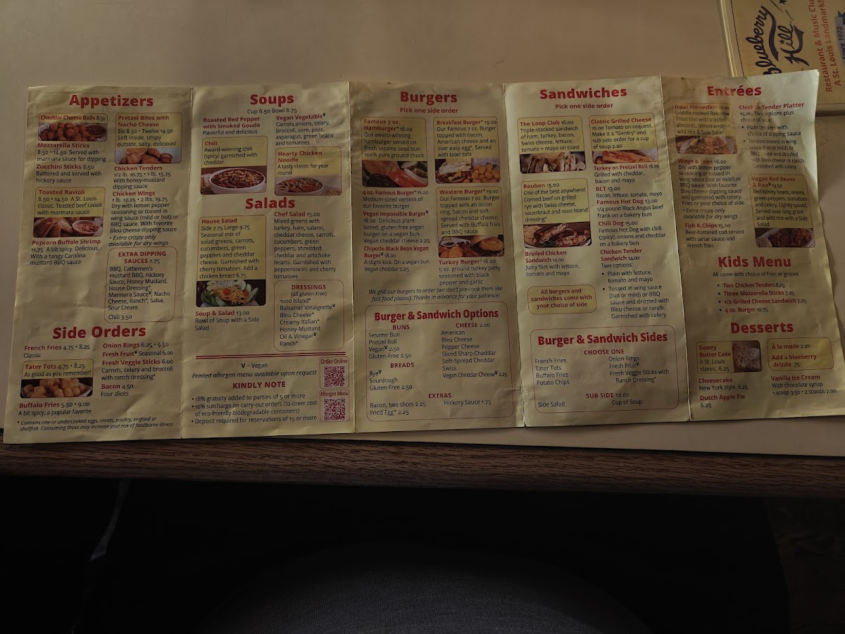 Blueberry Hill Photo Menu 2