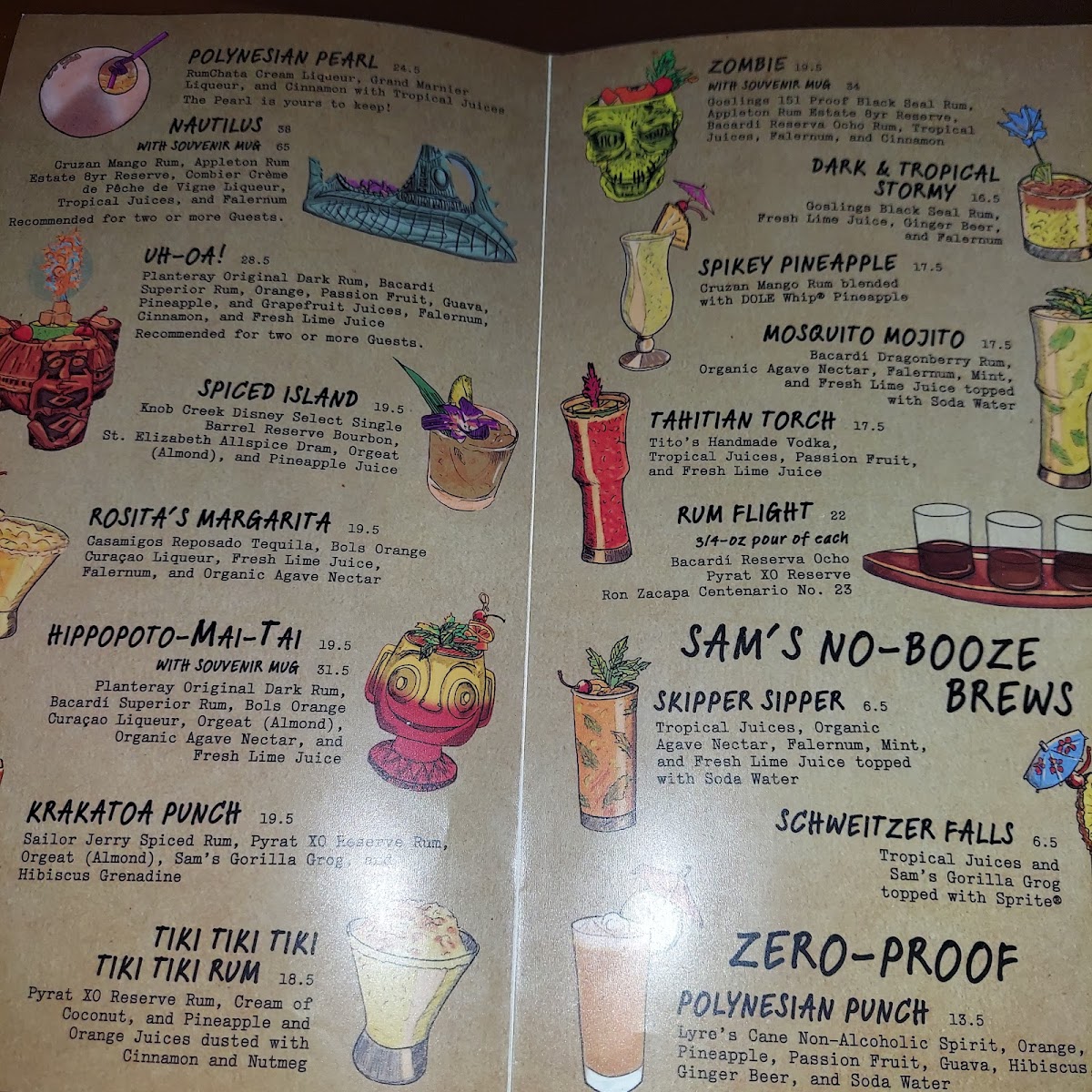 Trader Sam's Grog Grotto Photo Menu 10
