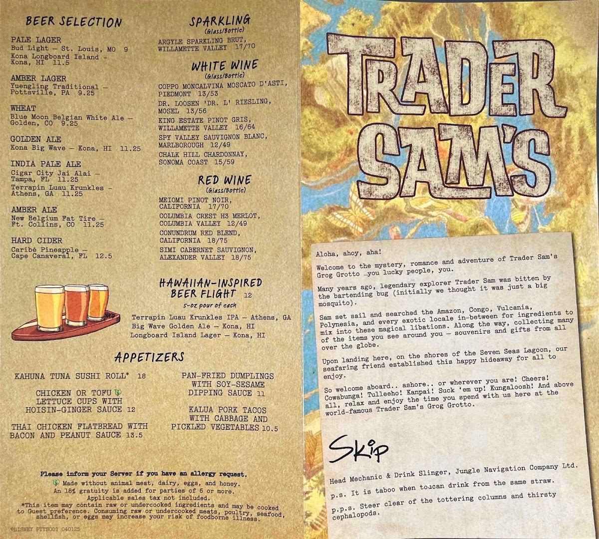 Trader Sam's Grog Grotto Photo Menu 2