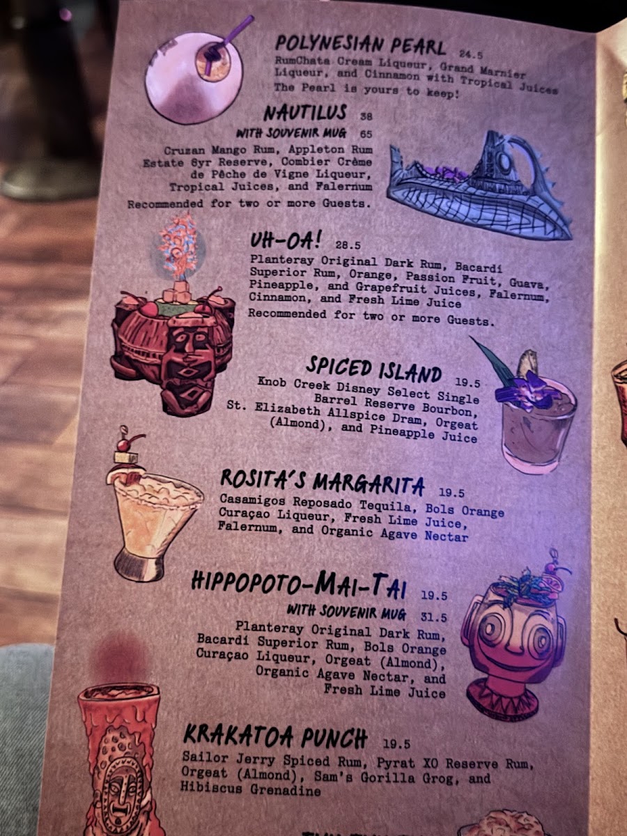 Trader Sam's Grog Grotto Photo Menu 3
