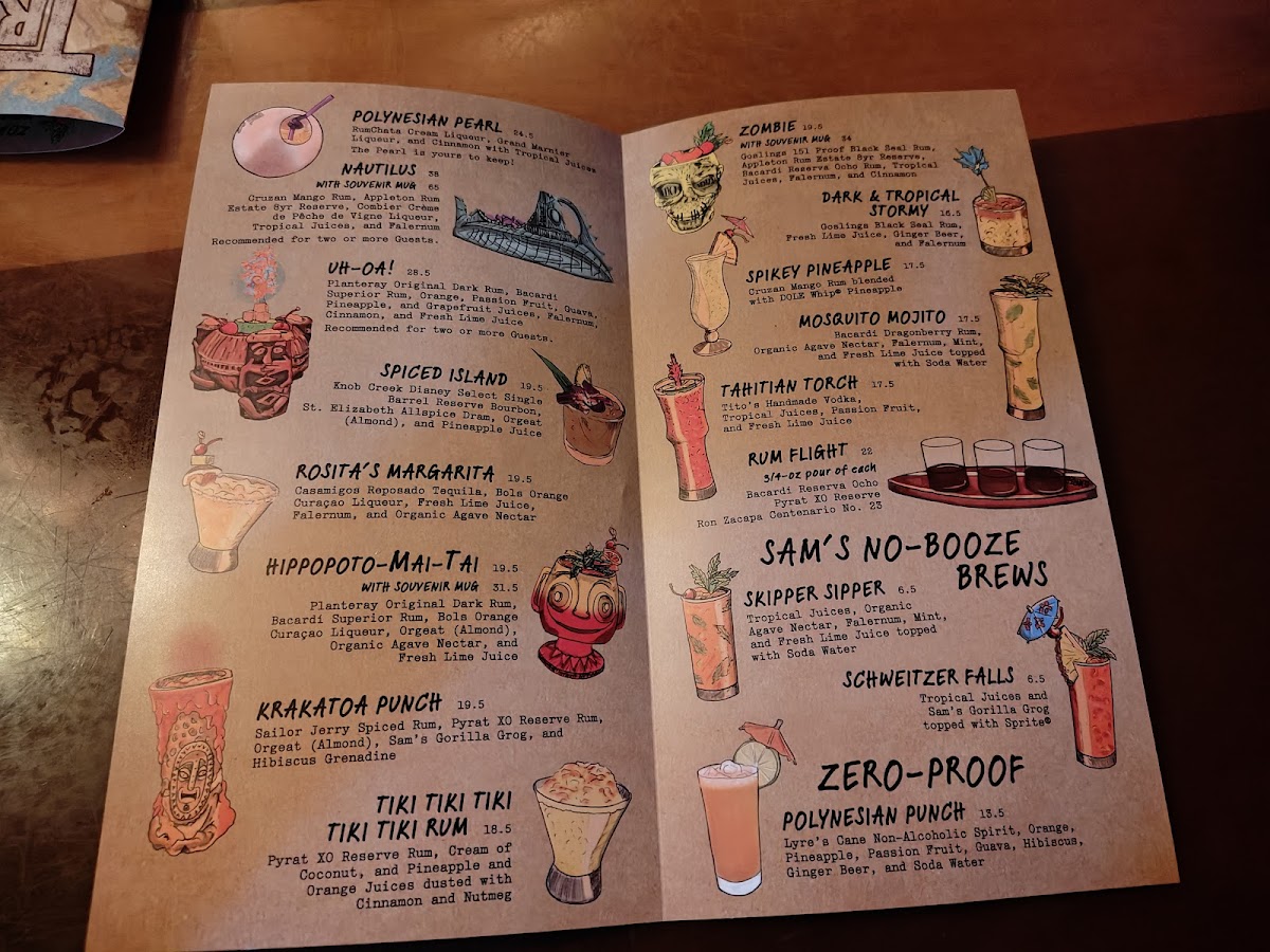 Trader Sam's Grog Grotto Photo Menu 7
